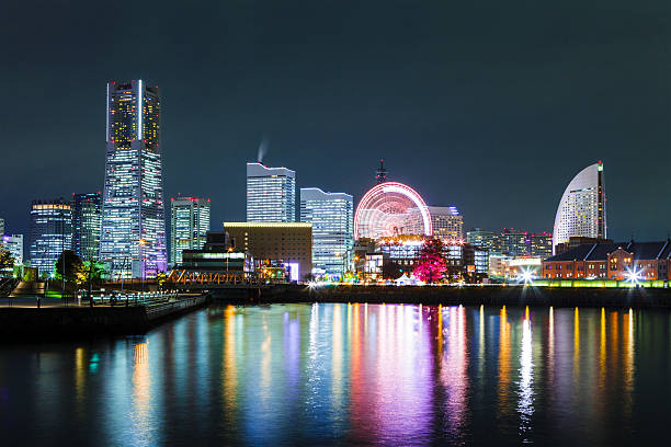 istock Yokohama skyline at night 621489026