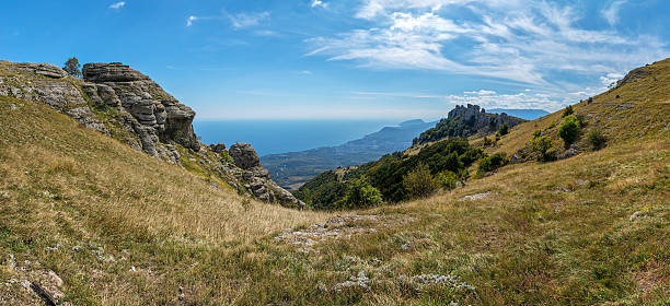 istock Rocks panorama on the mountain Demerdzhi 621490658