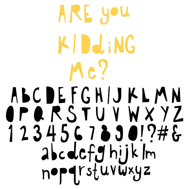 Fun Font Draw 10+ Fun Doodle Font Collectionhand Drawn Alphabet Set Stock Photos ...