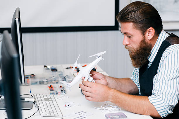 istock Electronic toy repair shop, drone disassembling 621491294