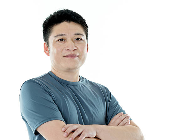 istock Young asian man with arms crossed 621494104