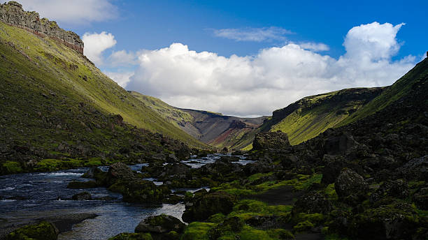 istock Landscape with Eldgja canyon and spring, south Iceland 621495312
