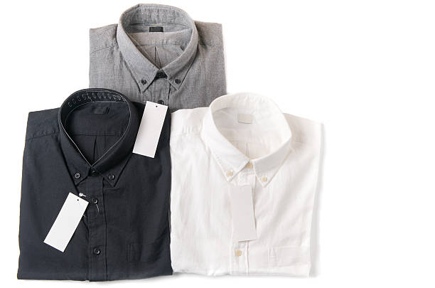 istock white, gray and black shirt with blank price tag 621501140