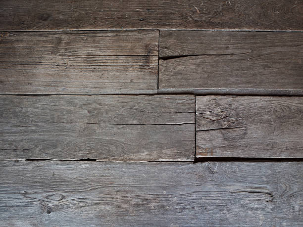 istock Closeup wooden panel texture for background, Top view 621503258