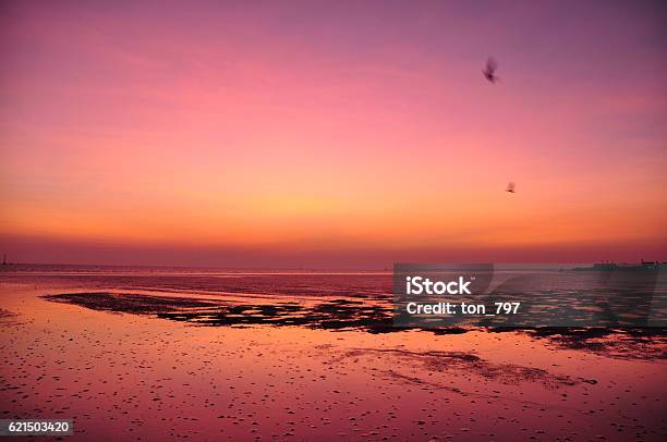 Photo libre de droit de Crépuscule Dans La Mer banque d'images et plus d'images libres de droit de Aube - Aube, Bleu, Coucher de soleil