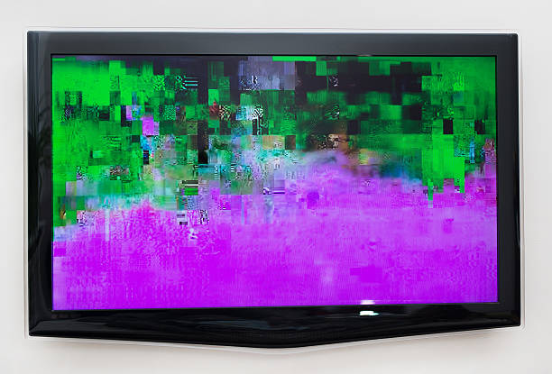 istock Bad digital signal on TV. 621503534