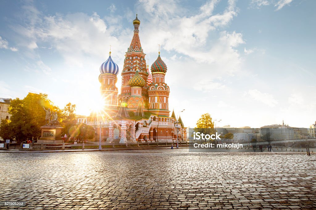 Saint Basil's Cathedral on Red Square in Moscow, Russia Moscow - Russia Stock Photo
