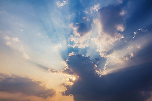 istock Beautiful Beam of light and the clouds 621505598