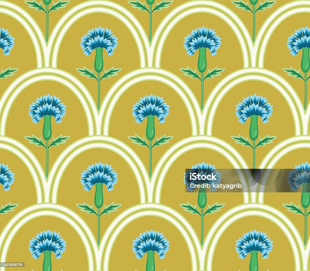 carreaux ovales graphiques transparents vectoriels avec motif de fleurs fantastiques - clipart vectoriel de A la mode libre de droits