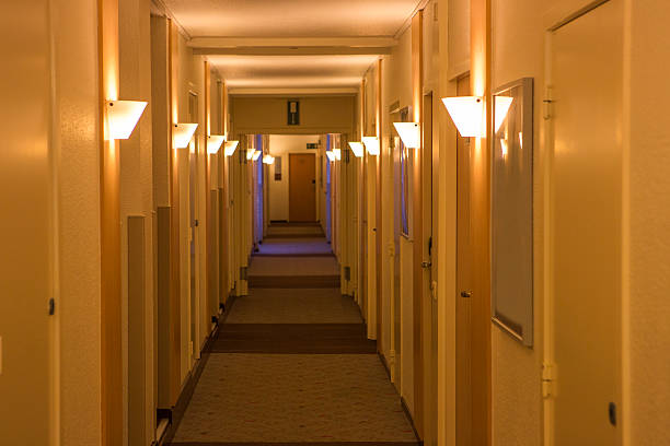 istock corridor with lamp at building in belgium 621506848