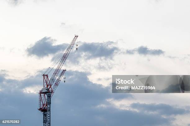 Crane Stock Photo - Download Image Now - Autumn, Cloud - Sky, Cold Temperature
