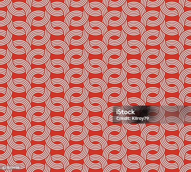 Parallel Rounded Weave Lines Seamless Pattern Stock Illustration ...