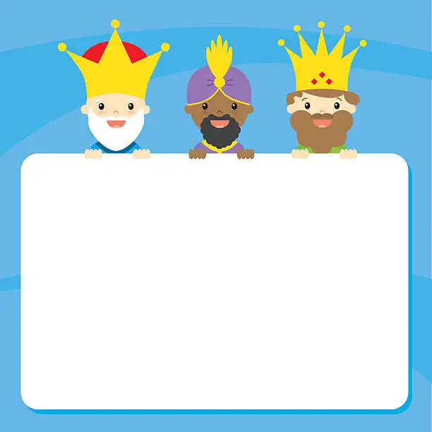 Vector illustration of the three kings of orient