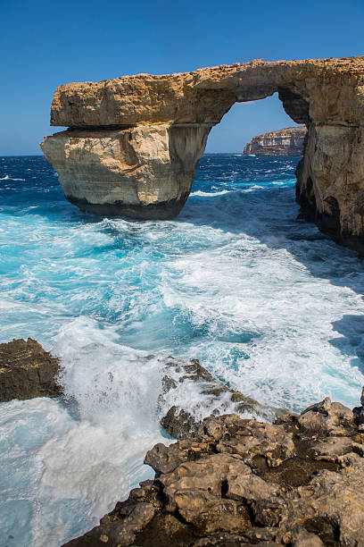 The world famous Azure Window in Gozo Malta on a stormy day