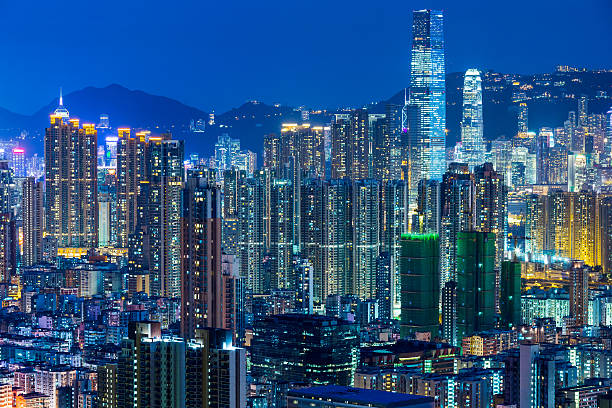 istock Cityscape in Hong Kong at night 621579798