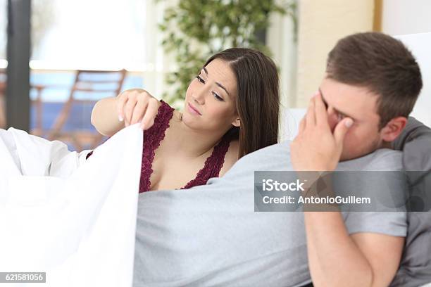 Man With Erectile Dysfunction During Sex Stock Photo - Download Image Now - Penis, Scale, Men