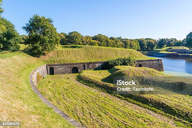 Rampart With Bastion In Naarden Netherlands Stock Photo - Download Image Now - Fort, Netherlands, Autumn