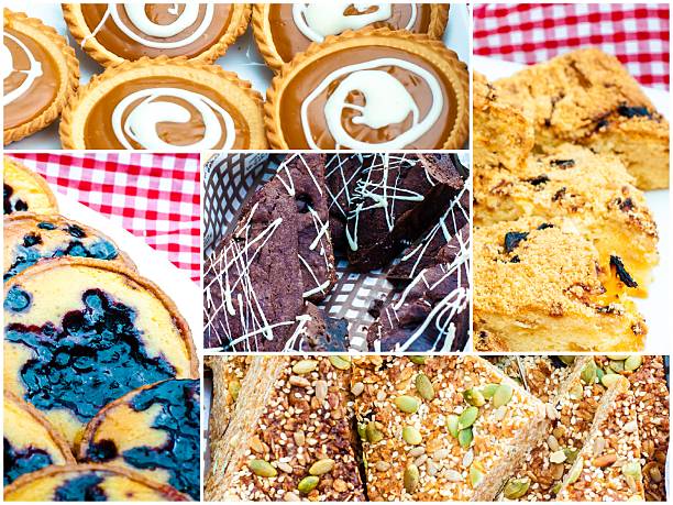 istock Photo collage of traditional British cakes 621585636