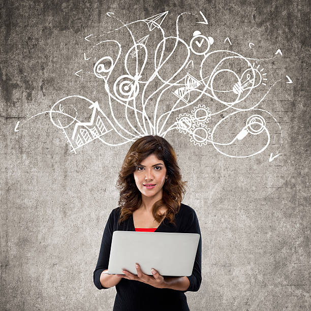 istock Businesswoman working on laptop 621587754