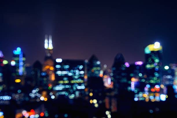 bokeh Shanghai at night,china