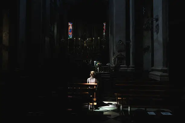 Photo of Young woman in church