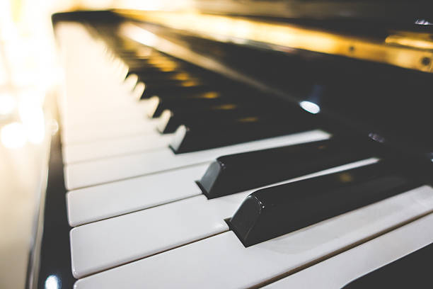 istock Close up of piano keys 621597846