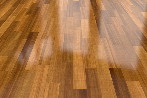 Dark wood parquet floor, background