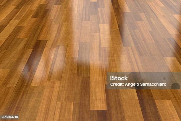 Dark Wood Parquet Floor Background Stock Photo - Download Image Now - Shiny, Flooring, Parquet Floor