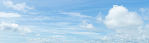 istock Panorama of white cloud and blue sky in morning 621604998