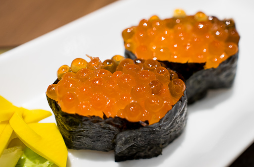 Ikura Salmon eggs Japanese Sushi