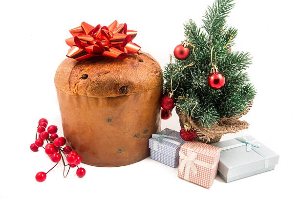 istock Panettone christmas cake with noel glitter sign 621608114