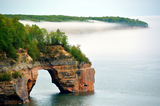 One of the arches along Pictured Rocks National Lakeshore in Michigan's Upper Peninsula.