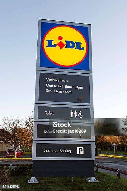 Lidl Supermarket Stock Photo - Download Image Now - Brand Name, British Culture, Business