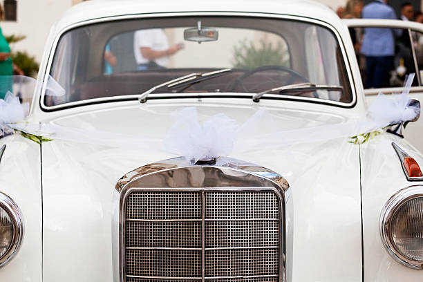 istock Vintage Wedding Car 621613296