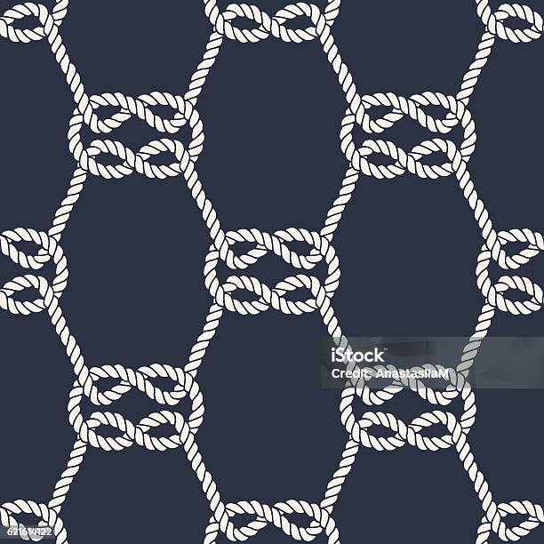 Square Rope Webbing Pattern Seamless Nautical Rope Pattern Square Knots Stock Illustration ...