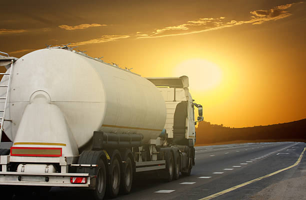 istock Tanker  on the highway. Working visit 621614470