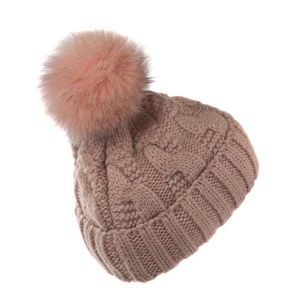 istock knitted hat isolated on white background .hat with pompon 621614636