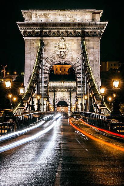 istock Night view of The Chain Bridge, Budapest 621614888