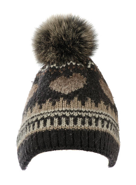 istock knitted hat isolated on white background .hat with pompon 621614916