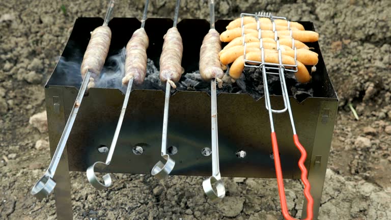 Meat sausage for barbecue for frying on the grill