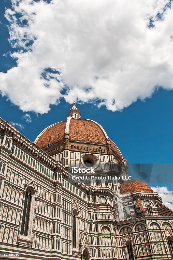 St. Maria Novella view of the dome and the church of St. Maria Novella in Florence Ancient Stock Photo