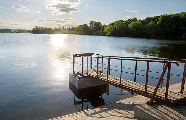 istock Footbridge at the dam 621686978