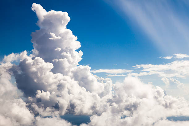 istock Cumulus clouds-eye level seen from an airplane 621688980