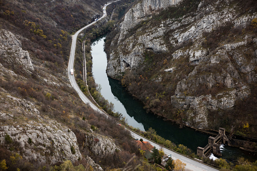 The Sićevo Gorge, a river gorge in Nišava District, Serbia, is the most prominent geological feature formed by the Nišava River.