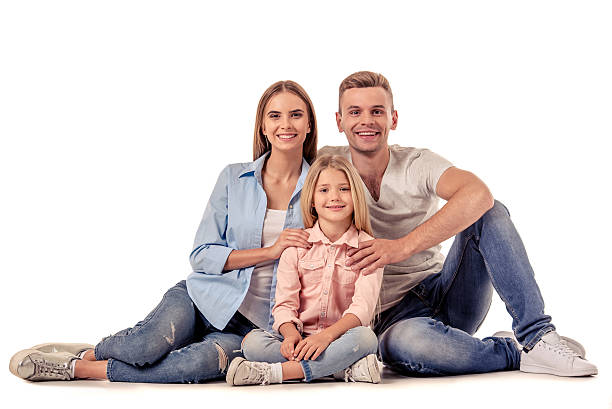 istock Little girl and her parents 621693680