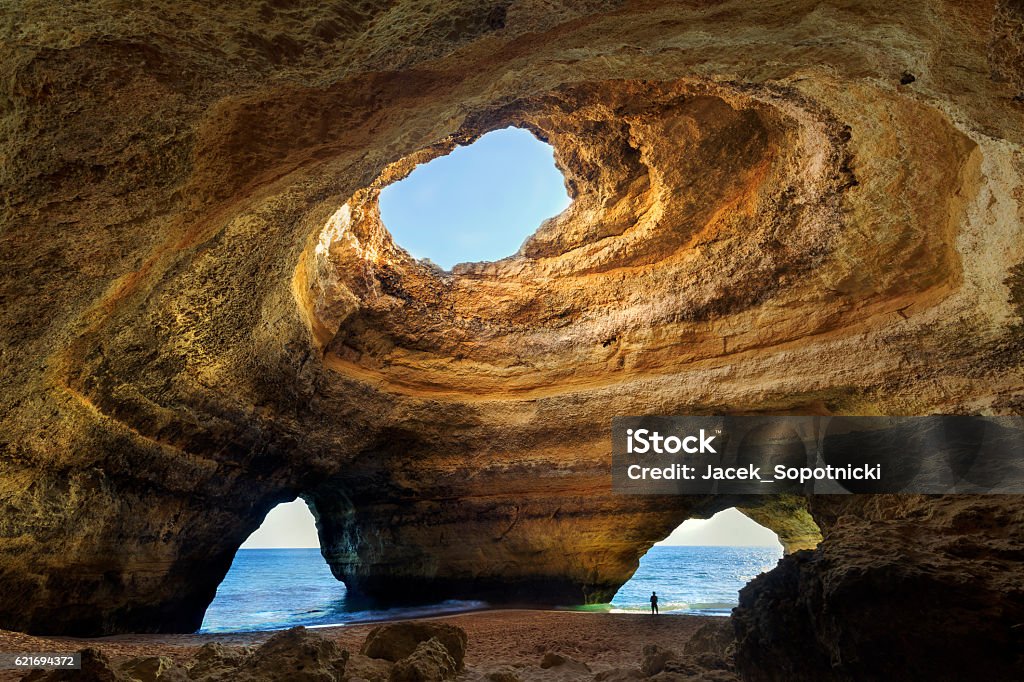 Beautifull cave in Benagil, Algarve, Portugal Beautiful natural cave in Benagil, Algarve, Portugal Cave Stock Photo