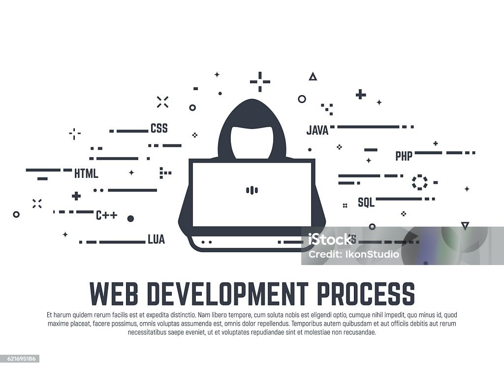 Coding Process Concept Stock Illustration - Download Image Now ...