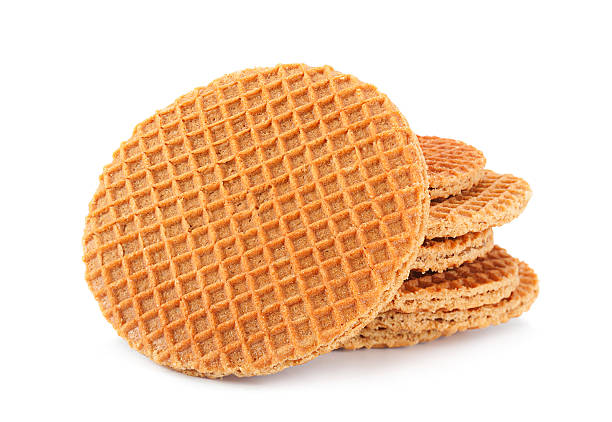 istock Holland round waffles on white 621696040