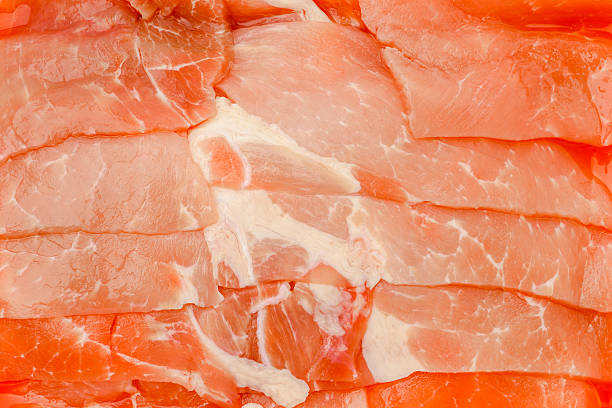 istock Close-up of raw pork slices 621697466