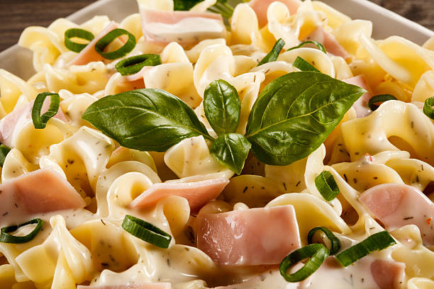 Pasta with meat and vegetables
